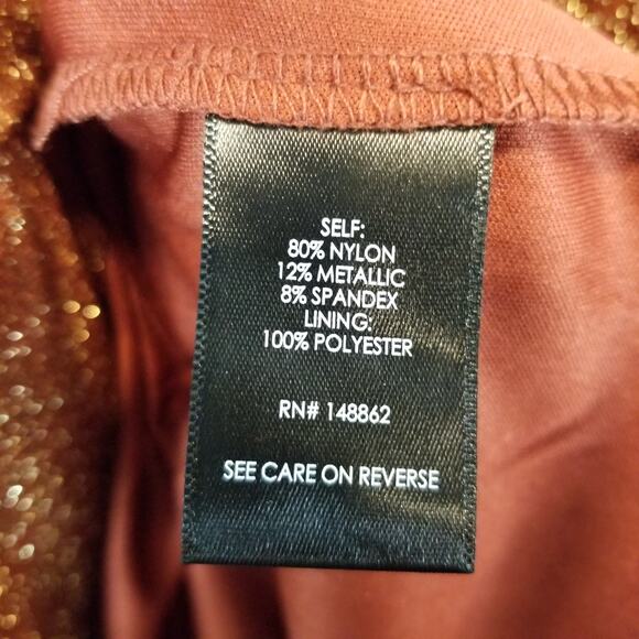 Torrid Women's Midi Glitter Knit Surplice Slit Tie Dress Gold Size 3X - Picture 6 of 10